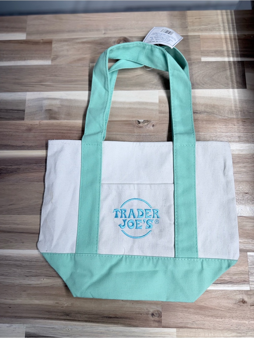 Mint Green Canvas Trader Joe’s Tote Bag